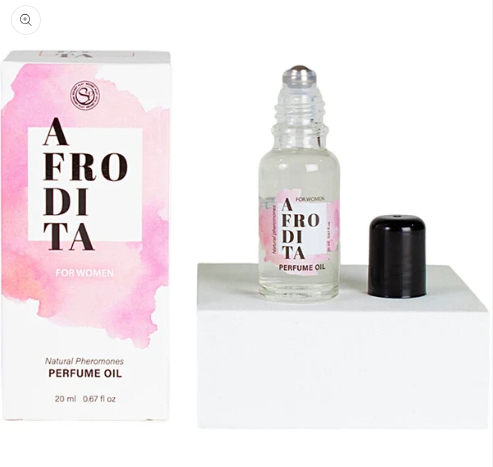 Afrodita Perfume Oil embalagem e frasco